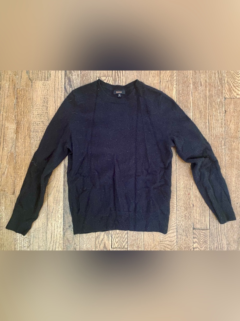 Quince Black Women's Crewneck Sweater
